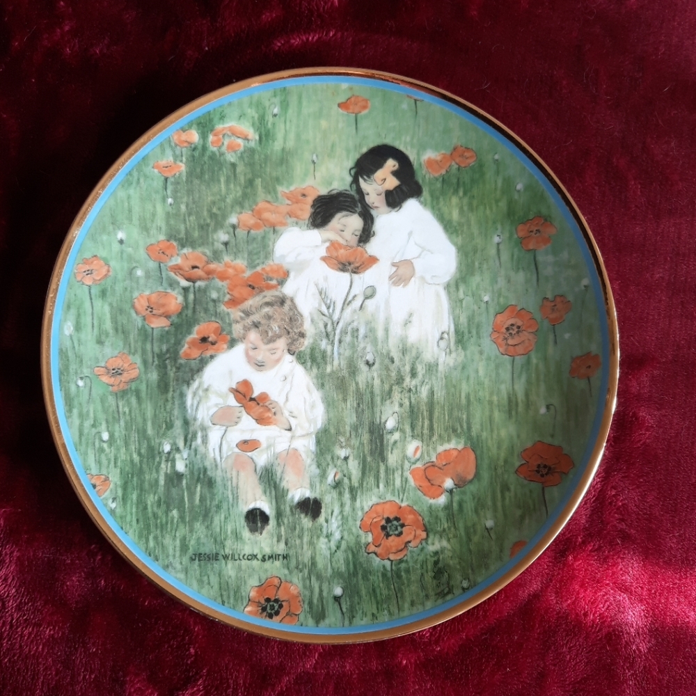 AMONG THE POPPIES Plate A Garden of Verses Jessie Willcox Smith #10 Children